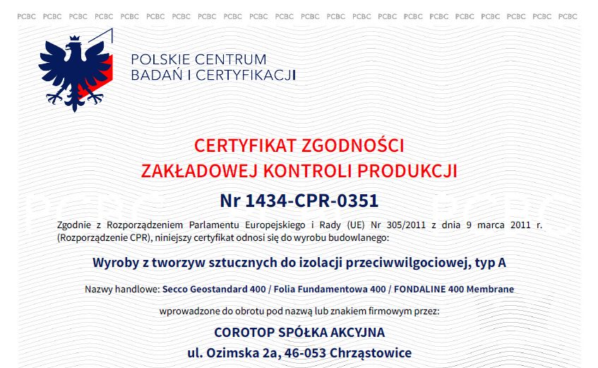 Corotop_Certyfikat